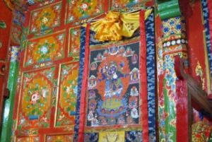thangka paintings inside monastery