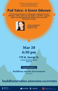poster advertising Buddhism and the Environment Film Series