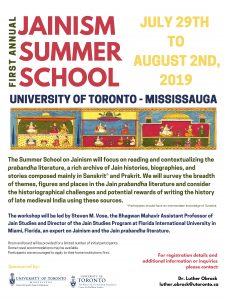 poster describing Jainism summer school course