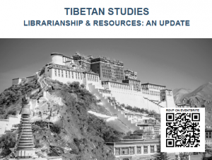 Poster with QR code advertising tibetan studies librarianship