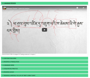 thumbnail for youtube video studying tibetan grammar