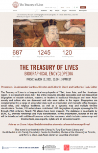 poster for presentation of treasury of lives encyclopedia